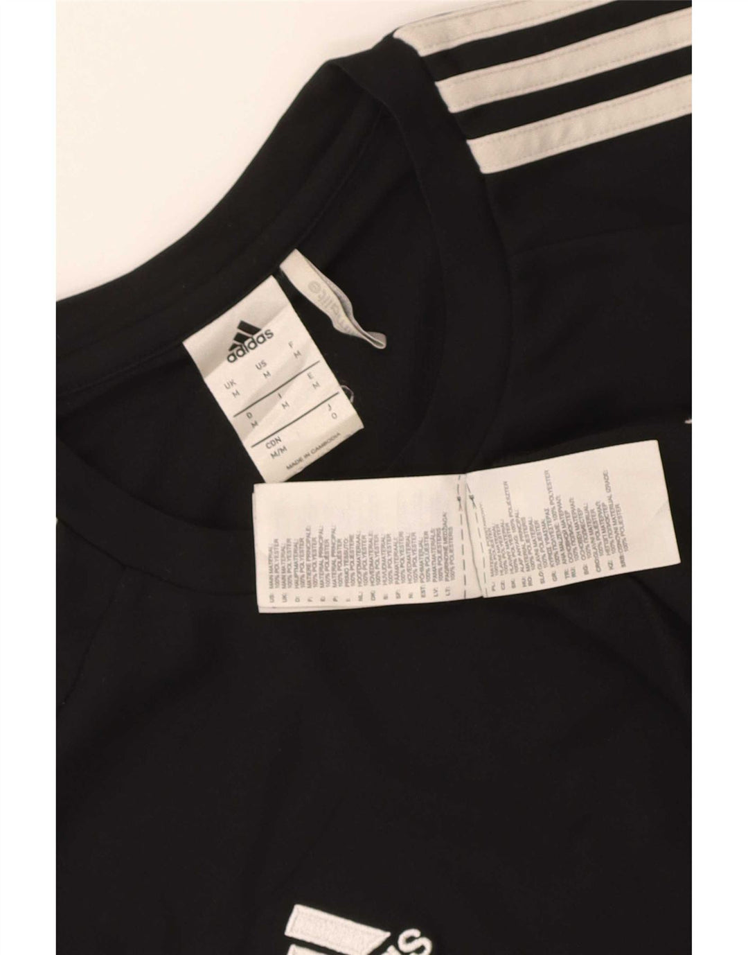 Tricou Adidas Climalite pentru bărbați Top Mediu Negru Poliester Colorblock