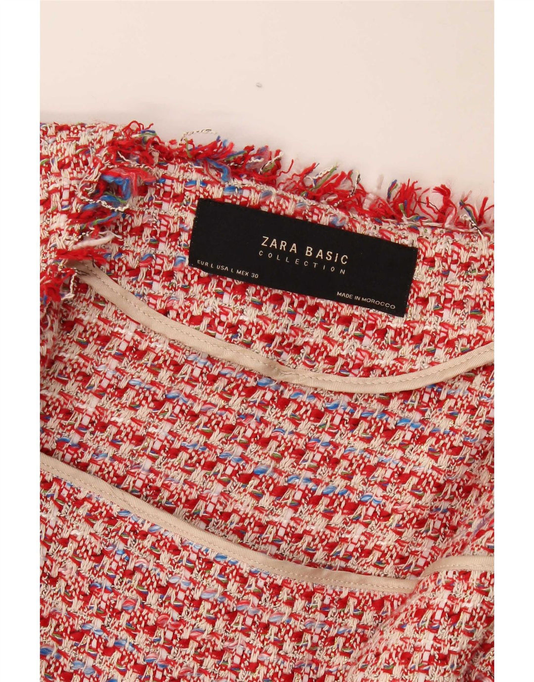 Jachetă Bolero pentru femei deschisă Zara UK 16, mare, roșu, pete