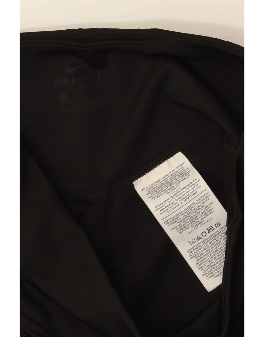 Leggings crop grafic Nike Dri Fit pentru femei UK 14 Poliester negru mare