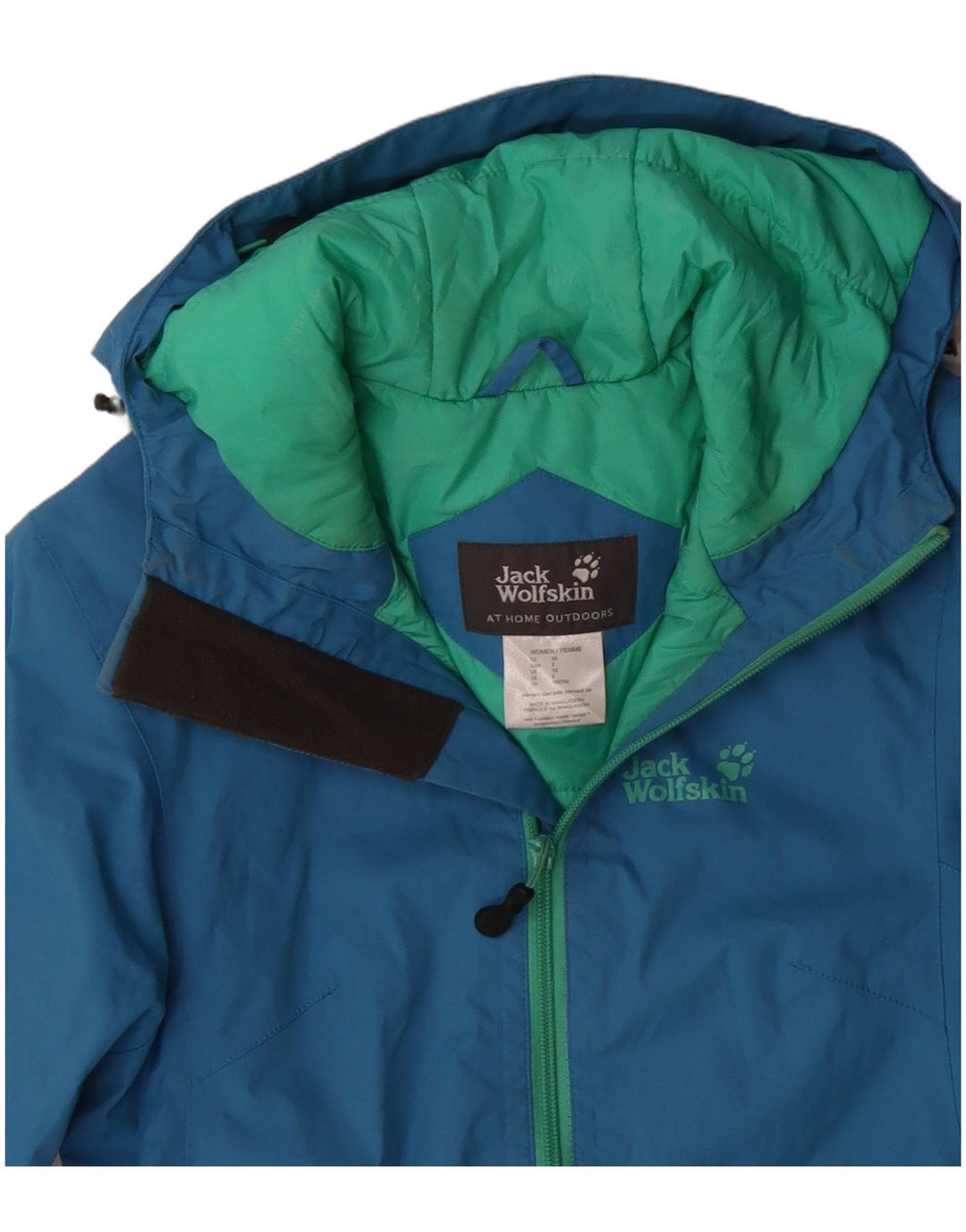 JACK WOLFSKIN Jachetă Windbreaker cu glugă pentru femei UK 8 Small Blue Poliamidă