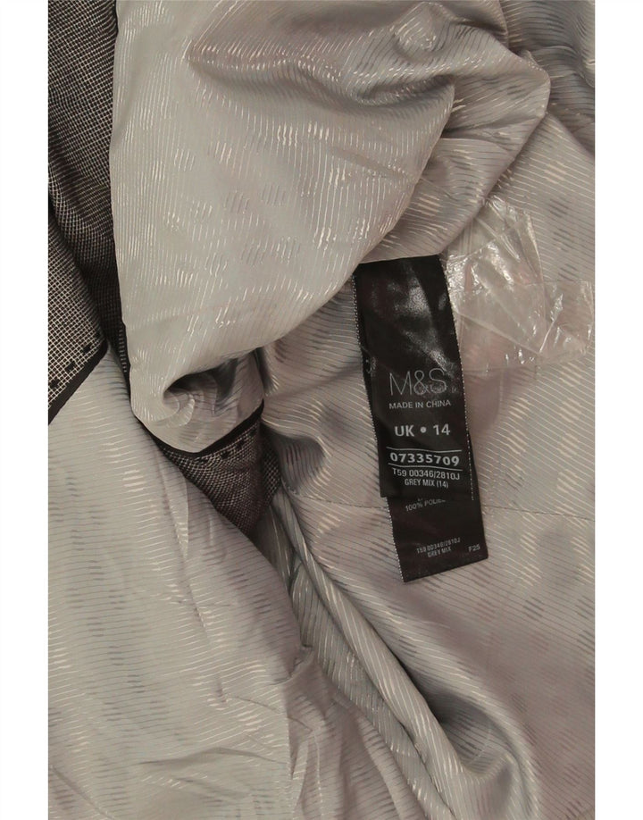 Jachetă pentru femei Marks & Spencer Crop Blazer UK 14, mare, gri Colorblock