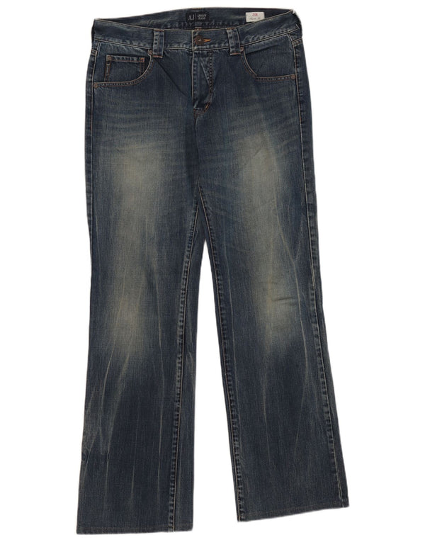 Blugi pentru bărbați ARMANI, cu croială normală Bootcut W33 L32, bumbac albastru