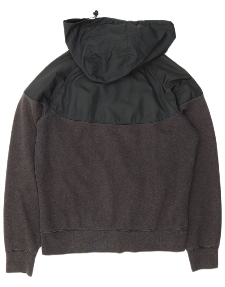 Pulover Nike pentru bărbați, cu fermoar, din bumbac color bloc, gri mediu