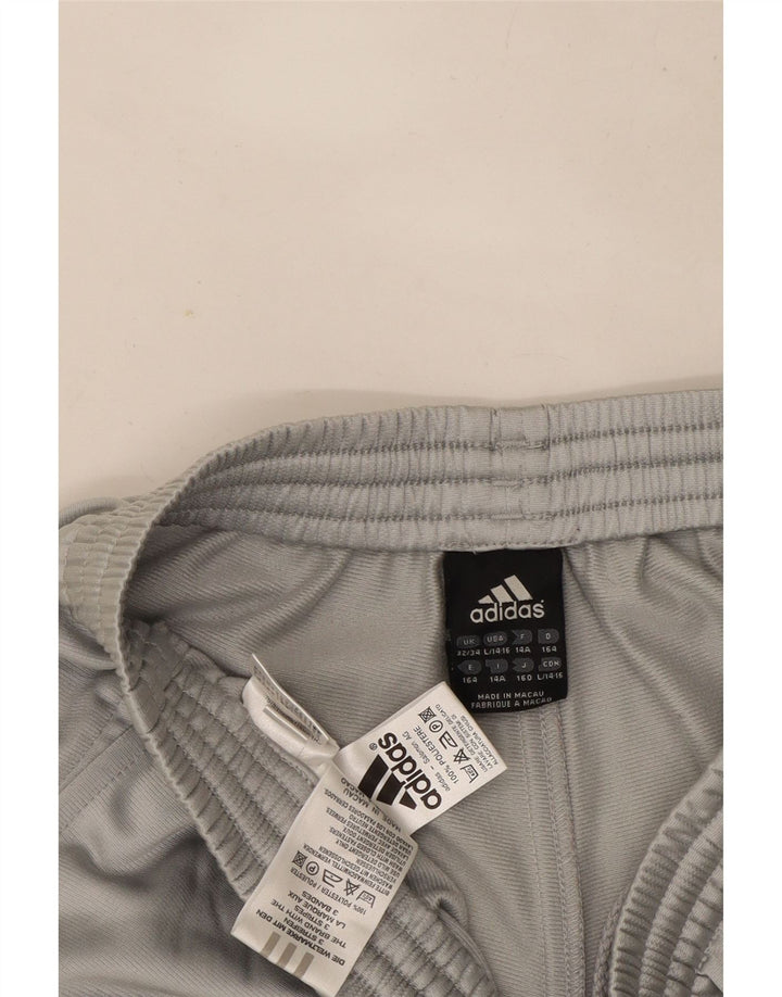 Pantaloni de trening Adidas pentru baieti 13-14 ani poliester gri