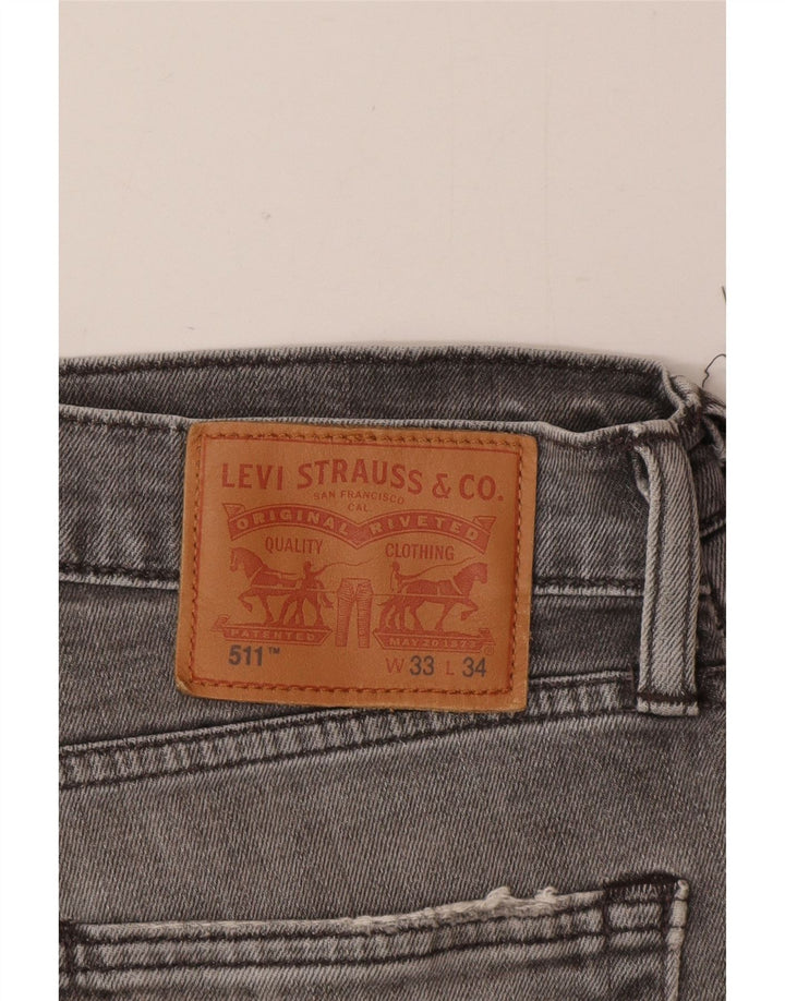 Blugi Levi's 511 Slim pentru bărbați W33 L34 gri