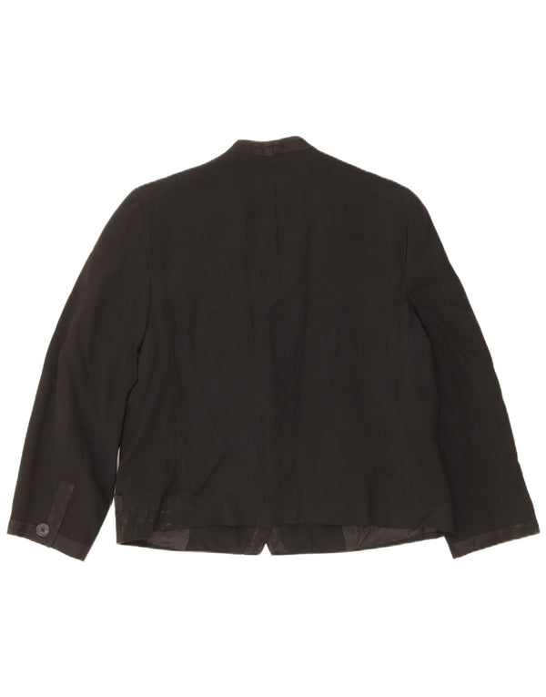 Sacou blazer pentru femei Perte by Krizia, cu 1 nasture, UK 16, mare, negru, acetat