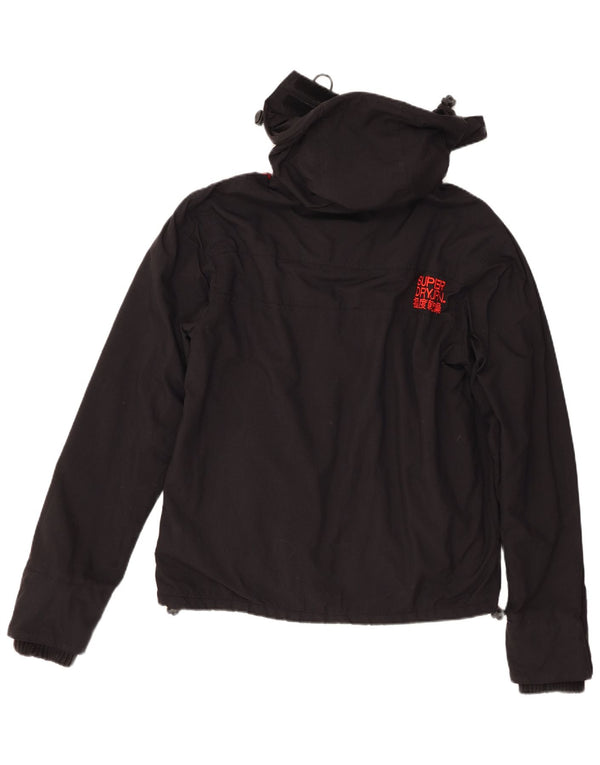 Jachetă de vânt cu glugă Superdry pentru bărbați UK 40, mare, negru, nailon