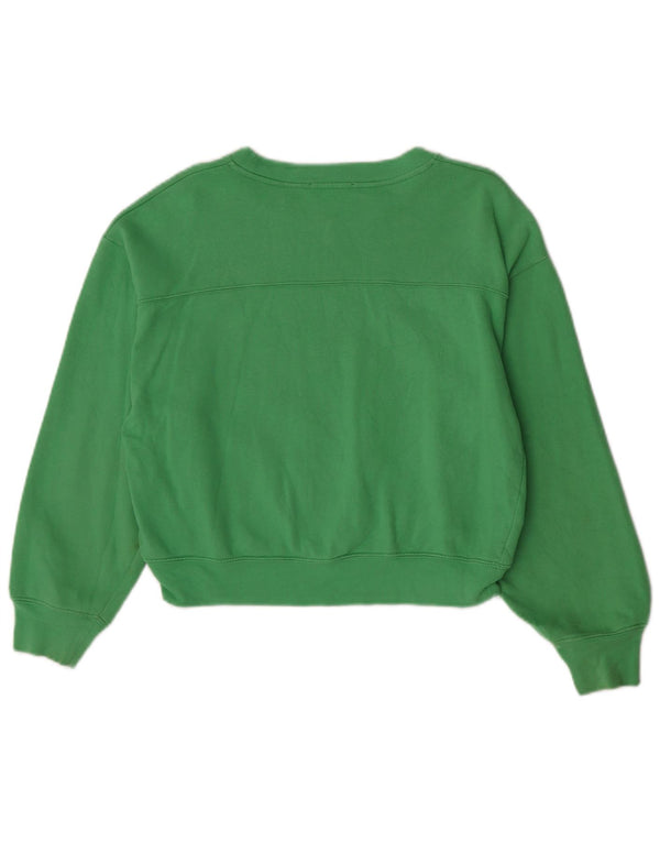 Pulover supradimensionat pentru femei Zara UK 10 Bumbac verde mic