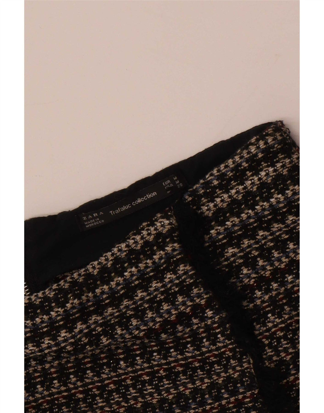 Fusta Mini Trafaluc pentru Dama Zara Mediu W28 Negru Dungi