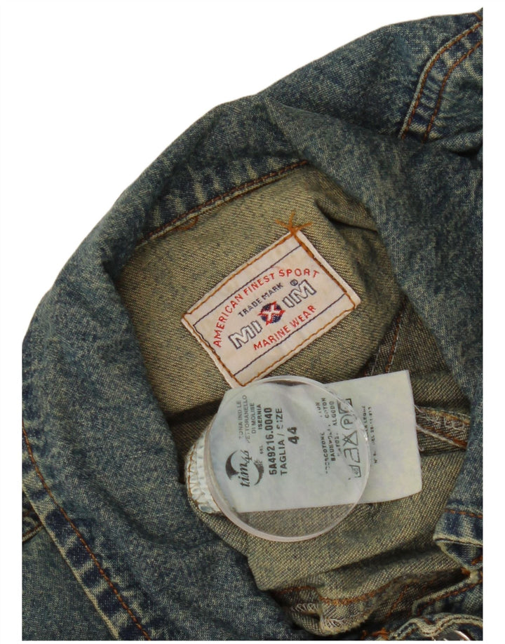 Jachetă de blugi crop pentru femei VINTAGE IT 44 bumbac albastru mediu