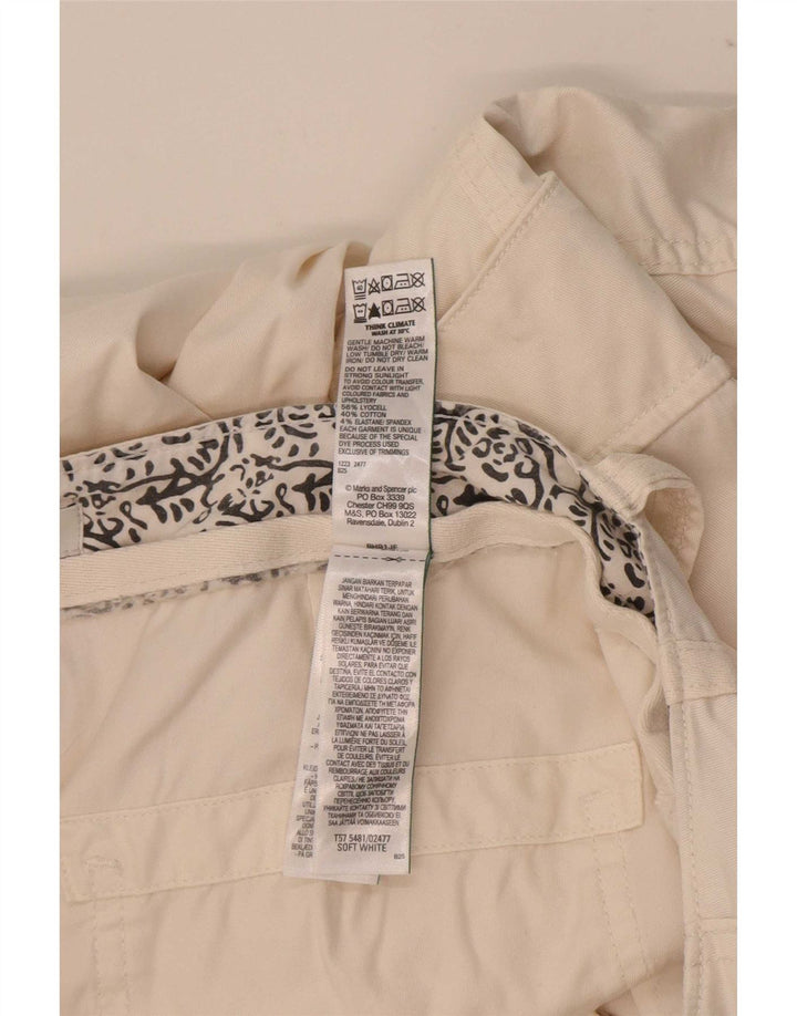 Pantaloni cargo pentru femei Marks & Spencer UK 14 Large W34 L29 Off White