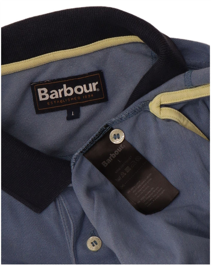 BARBOUR tricou polo pentru bărbați, mare, albastru, bumbac