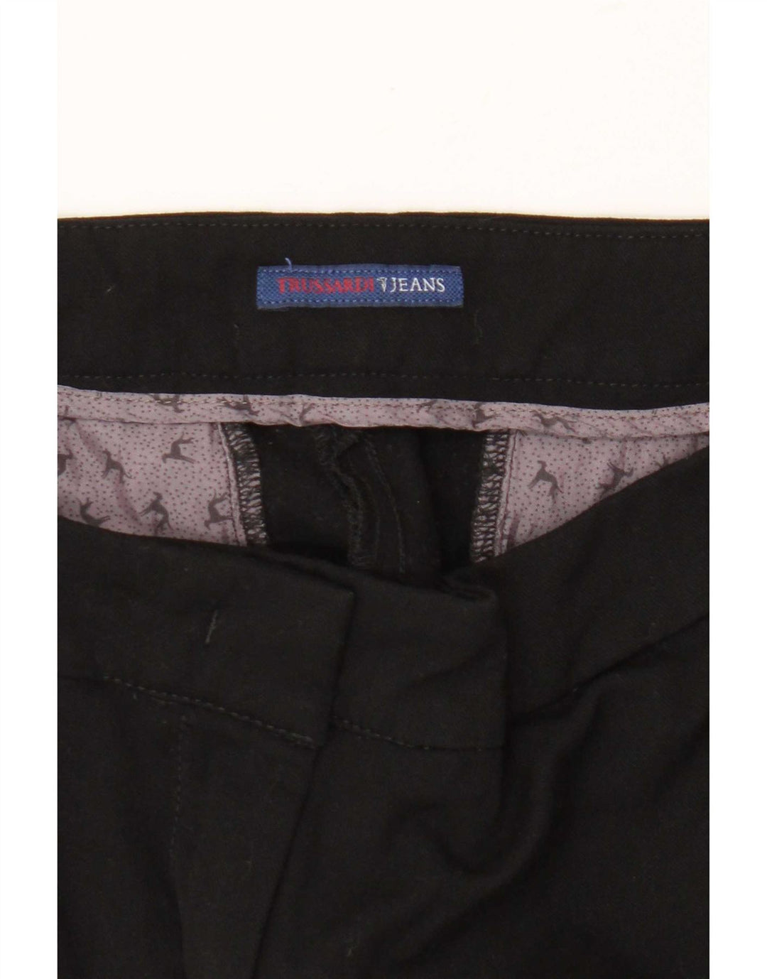 Pantaloni tăiați drept pentru femei Trussardi W32 L26 negri