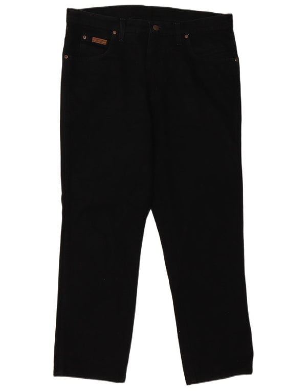 Blugi drepte pentru bărbați Wrangler Alabama W36 L28 bumbac negru