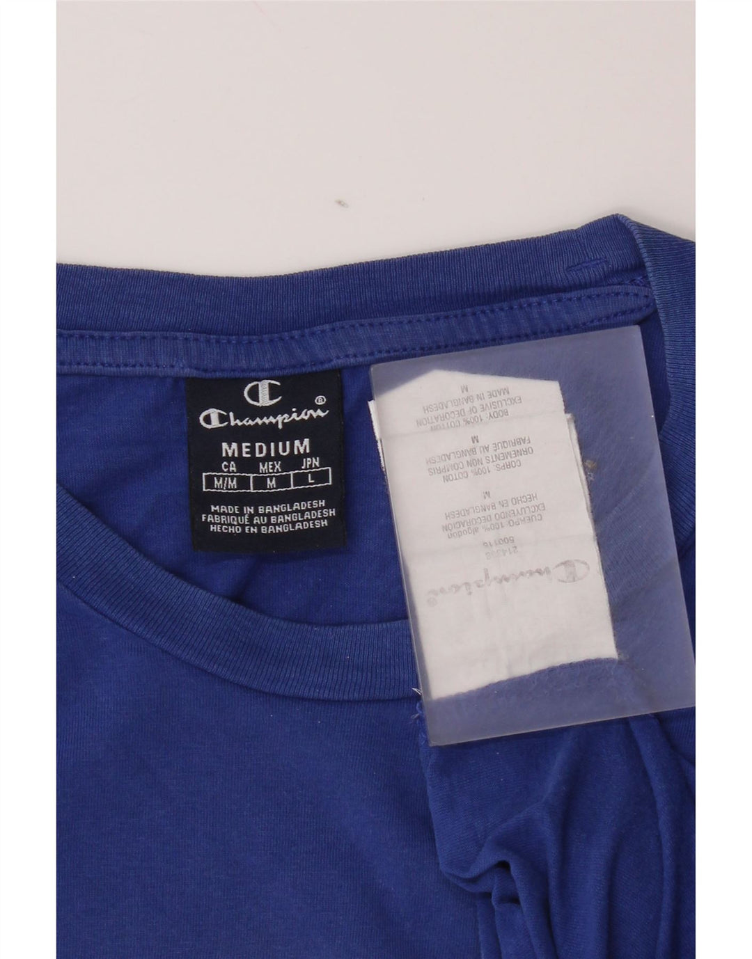 Tricou grafic pentru bărbați Champion Top din bumbac albastru mediu