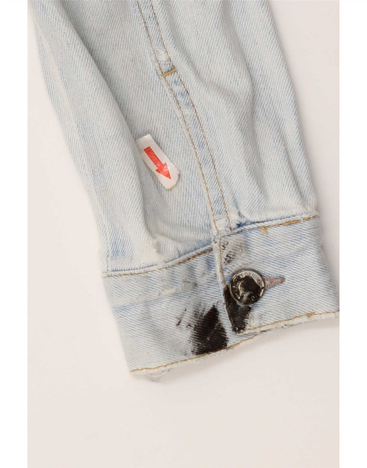 Topshop Jachetă de blugi pentru femei UK 10 Small Blue Bumbac