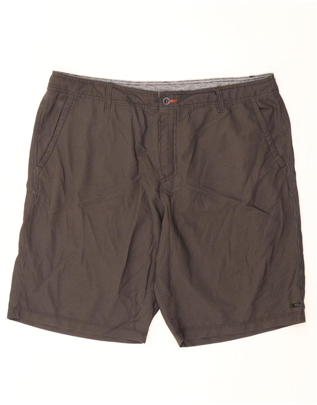 O'Neill Mens Chino Shorts W40 XL Grey Pinstripe Polyester