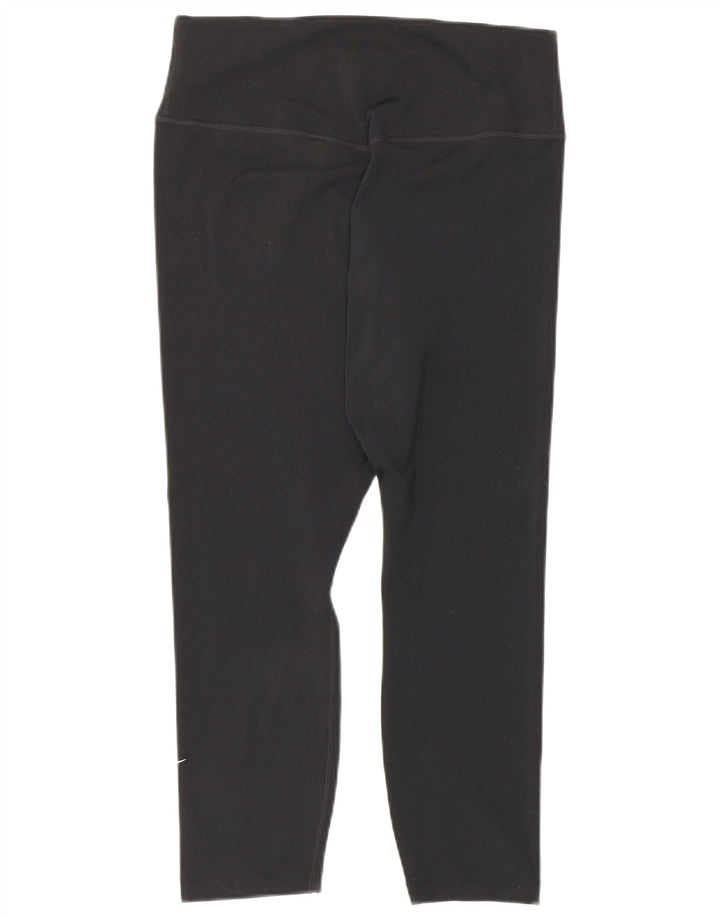 Leggings capri Nike Dri Fit pentru femei UK 12 Poliester mediu negru