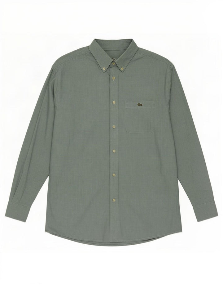 Camasa barbati Lacoste Marimea 40 bumbac verde mediu
