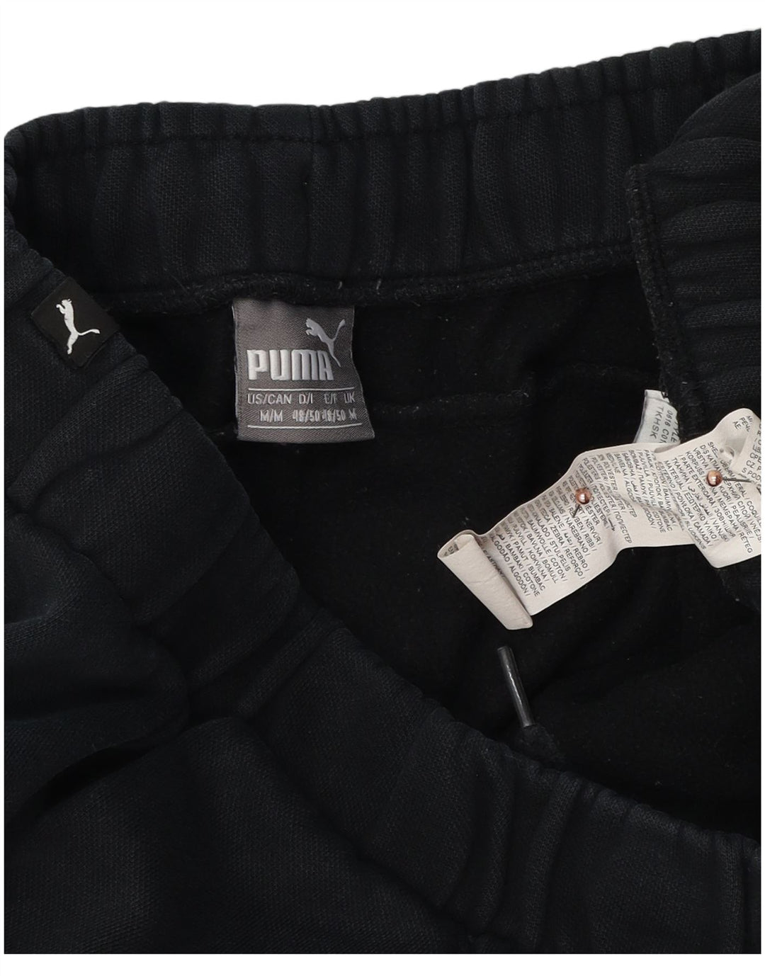 Pantaloni de trening Puma Graphic pentru bărbați Joggeri, bumbac mediu negru
