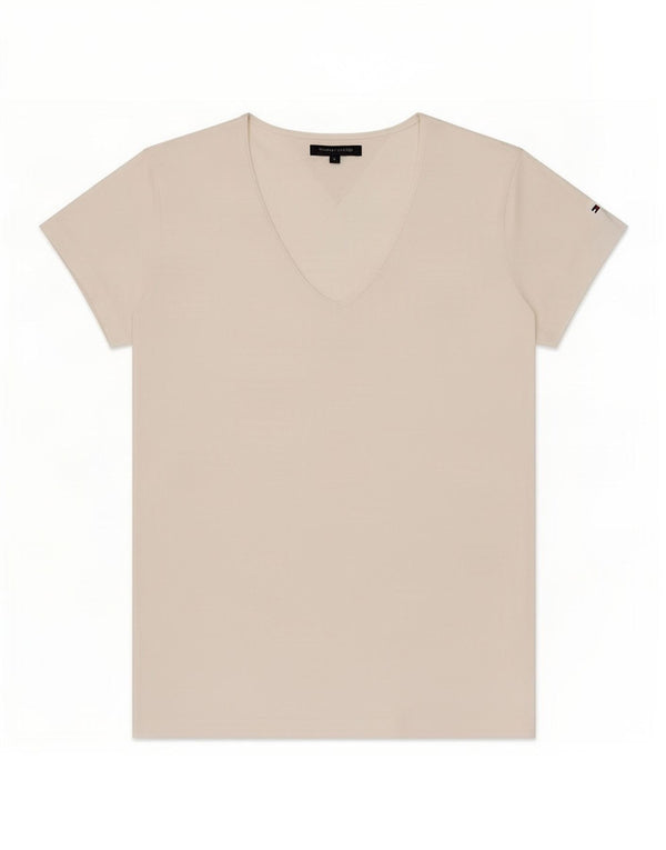 Tricou cu mânecă scurtă Tommy Hilfiger pentru femei, UK 18 XL, alb