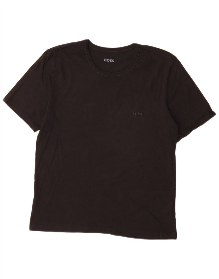 Tricou pentru femei Hugo Boss Top mare din bumbac negru