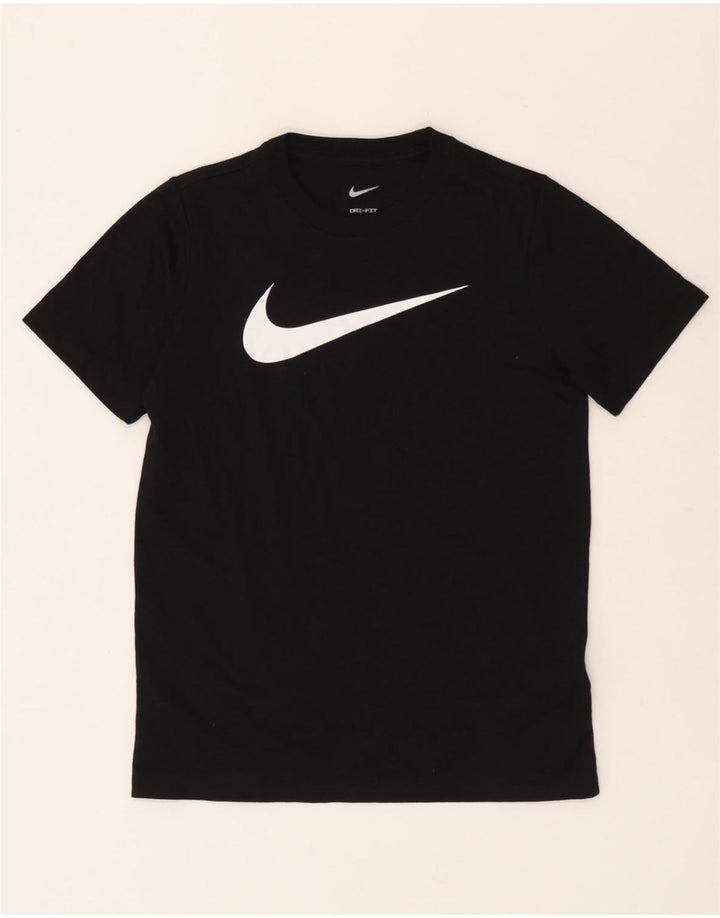 Tricou grafic Nike pentru băieți Top 10-11 ani Poliester negru mediu