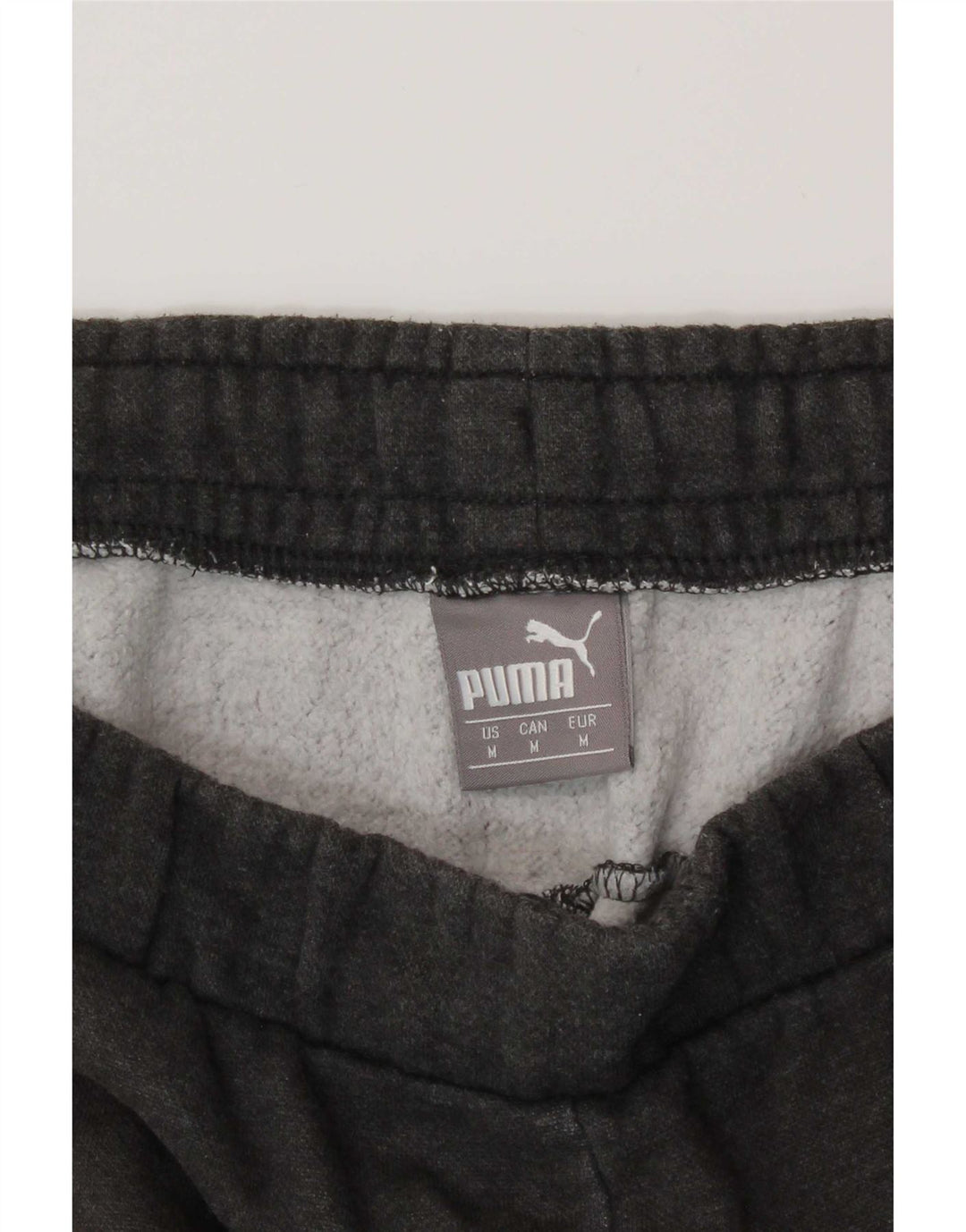 Pantaloni de trening Puma pentru bărbați, bumbac color bloc, gri mediu