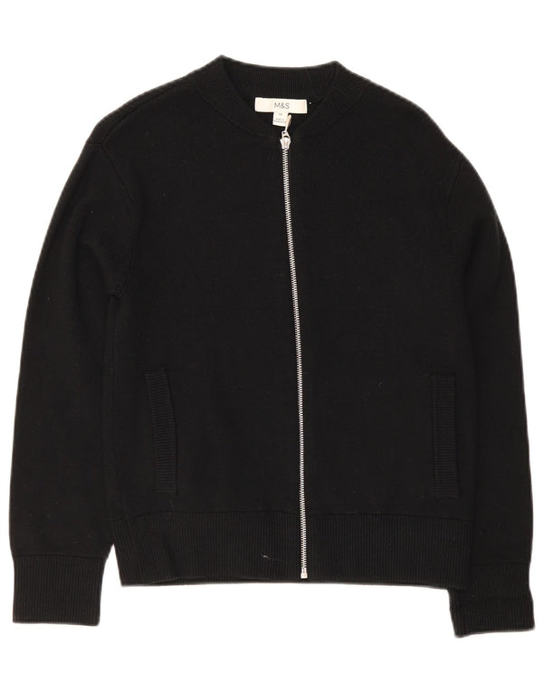 Pulover cardigan pentru femei Marks & Spencer UK 6 XS Viscoză neagră