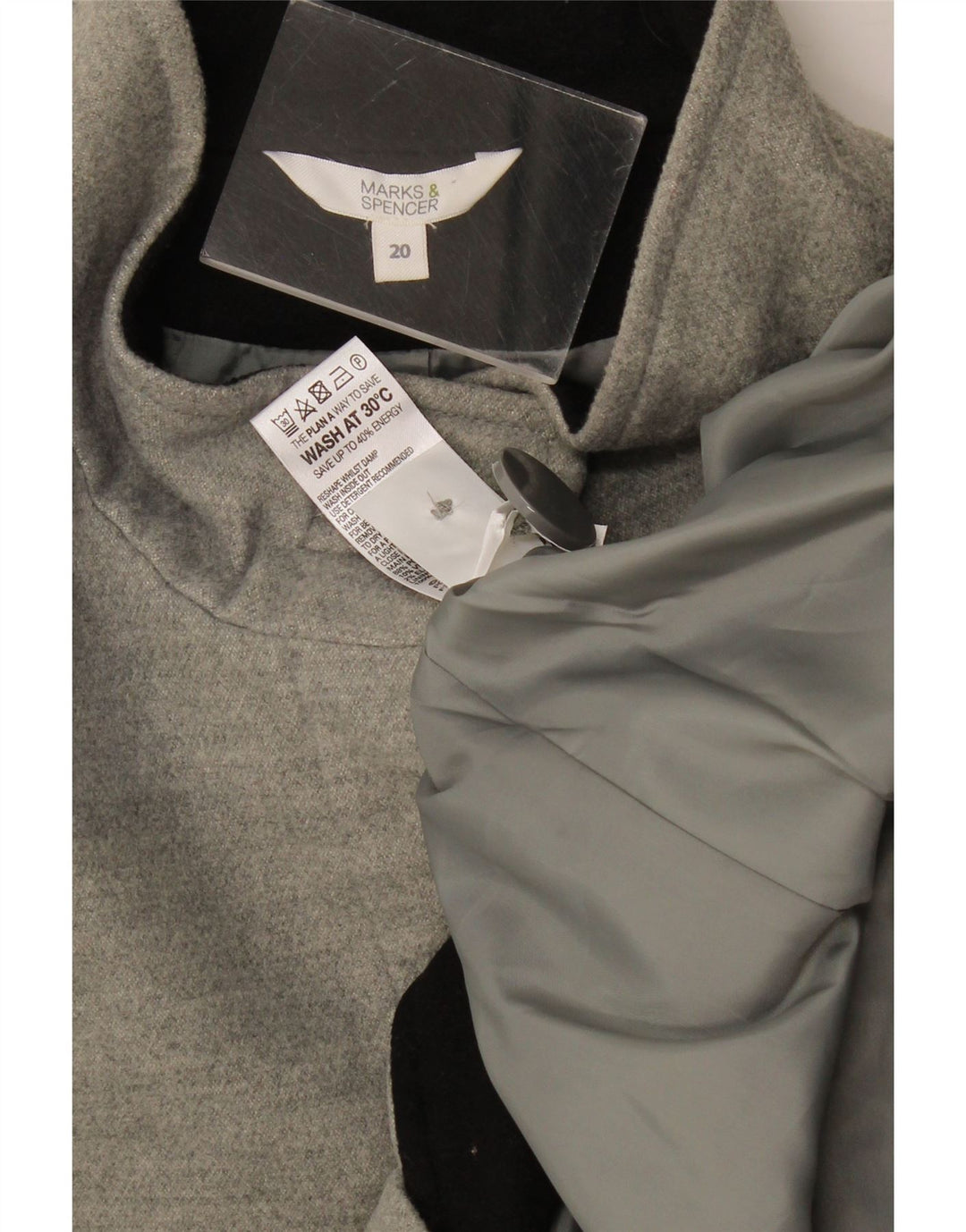Geacă bomber pentru femei Marks & Spencer UK 20 2XL poliester gri