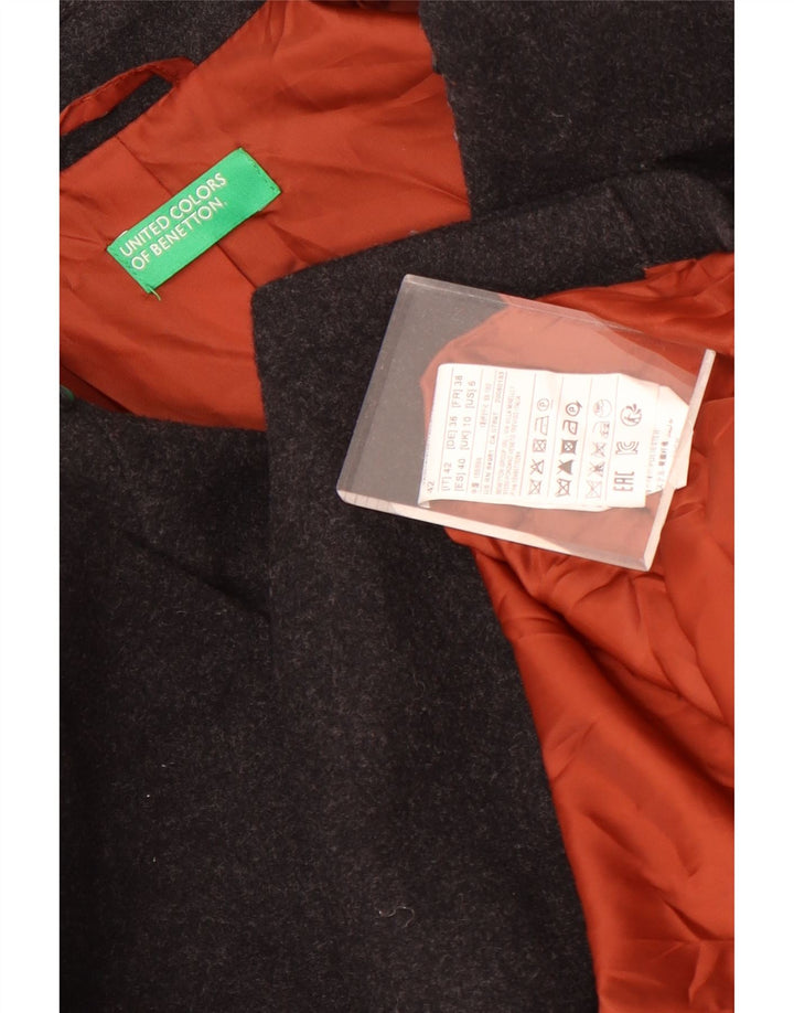 Palton supradimensionat pentru femei Benetton UK 10 Lână gri mică