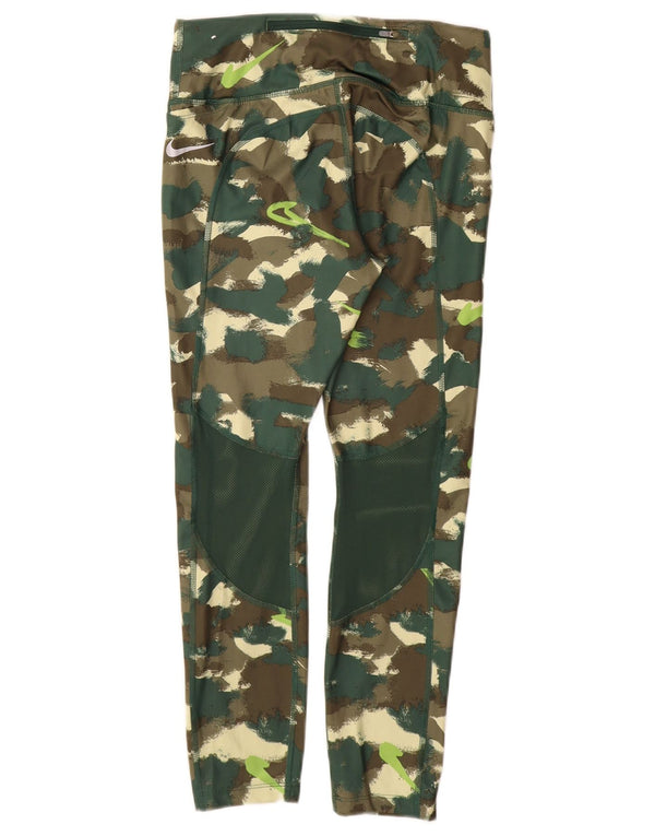 Leggings Dri Fit NIKE pentru femei UK 12 Poliester camuflaj verde mediu