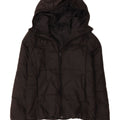 Jachetă căptușită cu glugă Adidas pentru femei UK 8/10 Poliester negru mic