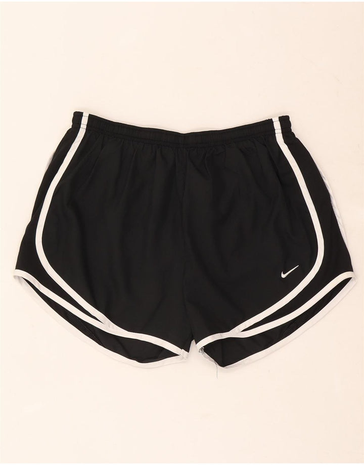 Pantaloni scurți sport Nike Dri Fit pentru femei UK 14 Poliester mediu negru