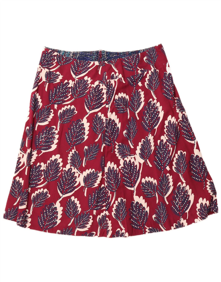 WHITE STUFF Fusta în formă de A pentru femei UK 14 Large W34 Pink Floral Viscose