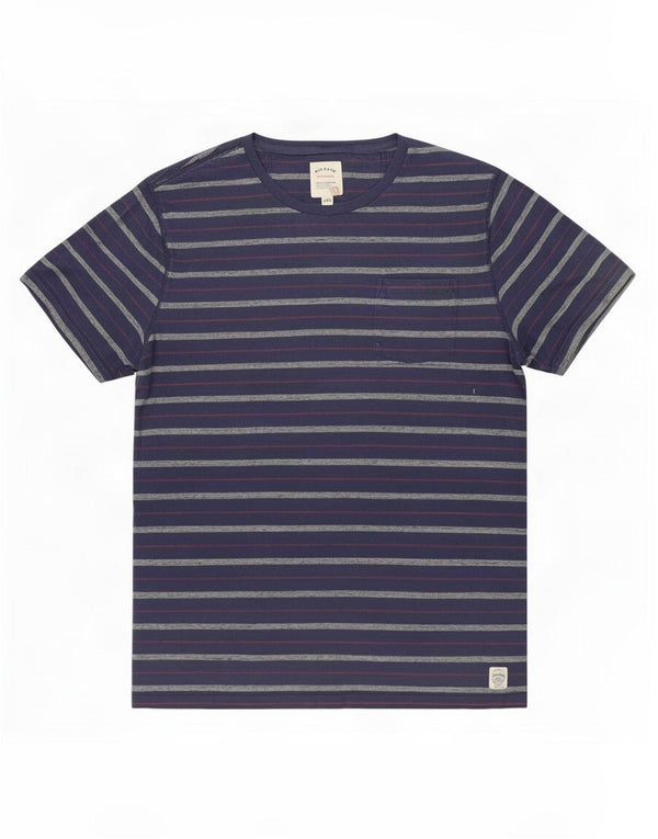 Tricou pentru bărbați Fat Face Top 2XL Bumbac cu dungi bleumarin