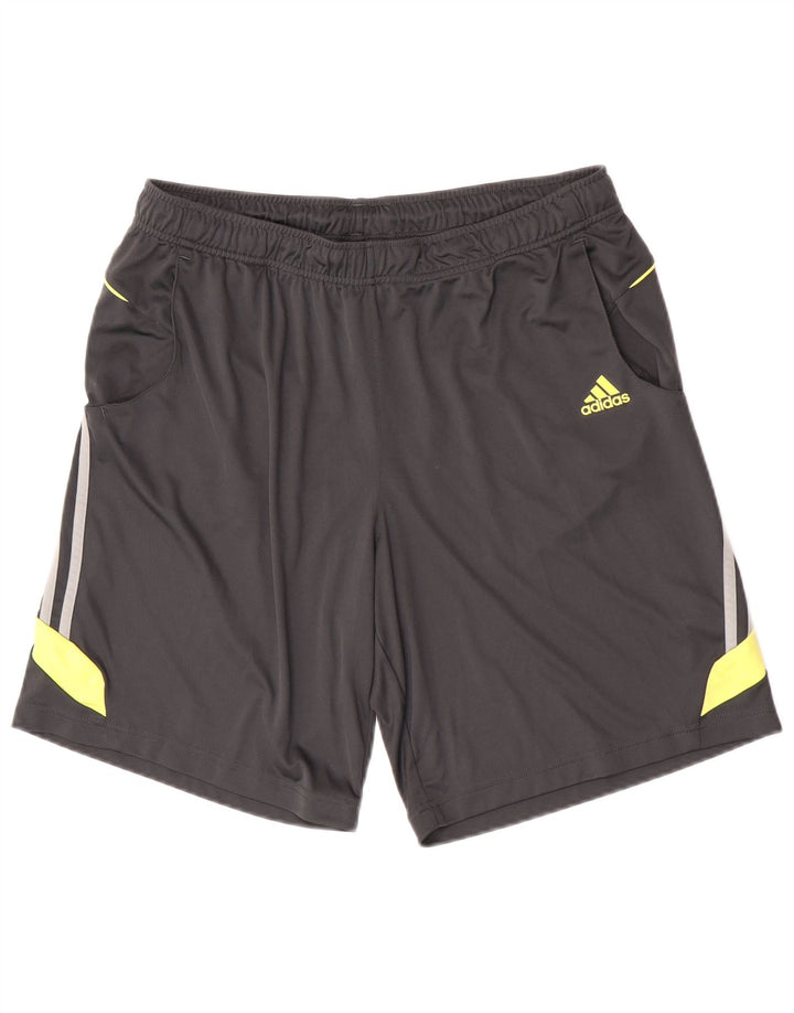 Pantaloni scurți sport Adidas pentru bărbați, mari, gri, poliester color bloc
