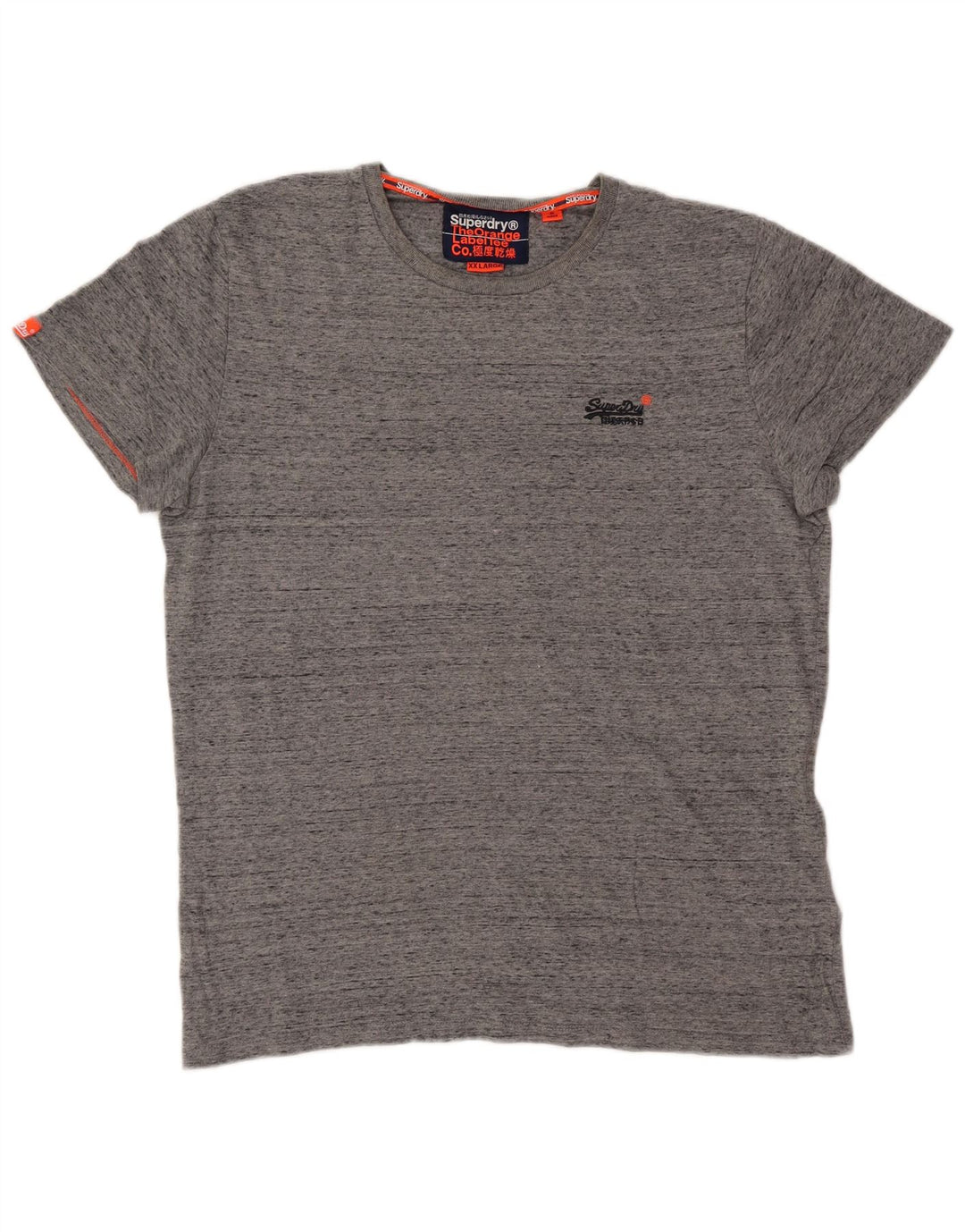Tricou grafic pentru bărbați Superdry Top 2XL, bumbac cu pete gri