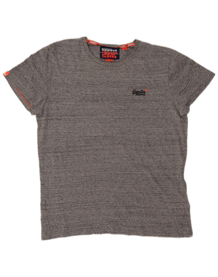 Tricou grafic pentru bărbați Superdry Top 2XL, bumbac cu pete gri