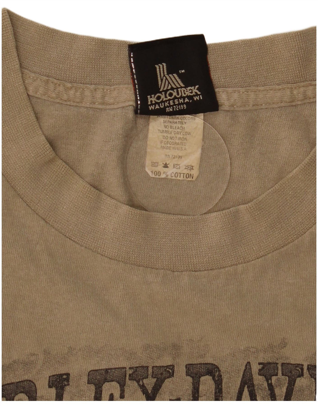 Tricou grafic Harley Davidson pentru bărbați Top, bumbac, bej mediu