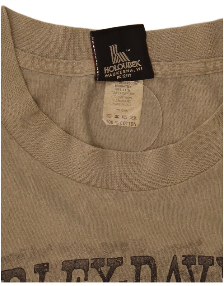 Tricou grafic Harley Davidson pentru bărbați Top, bumbac, bej mediu