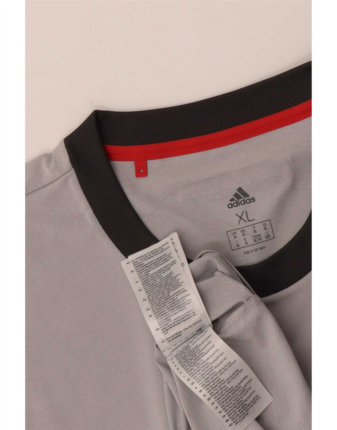 Tricou grafic pentru bărbați Adidas Top XL poliester gri