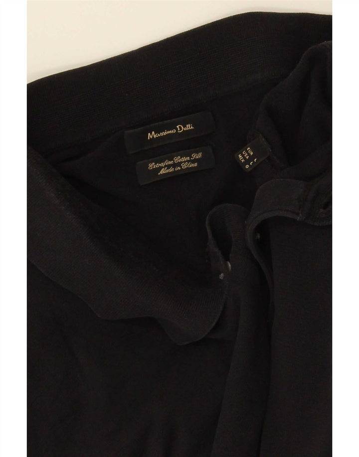 Tricou polo Massimo Dutti pentru bărbați, bumbac negru mare