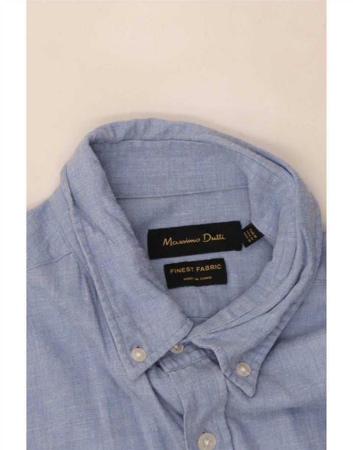 Cămașă Massimo Dutti pentru bărbați, albastru mediu