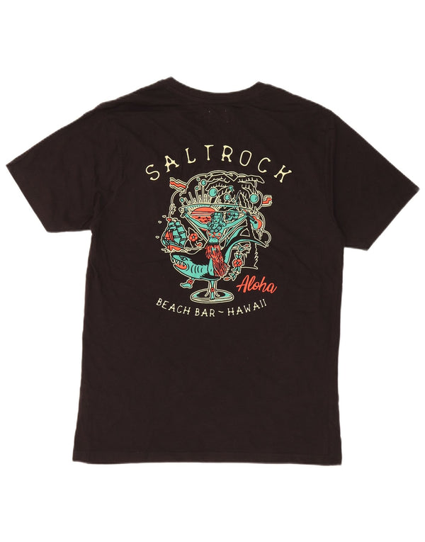Tricou grafic pentru bărbați Saltrock Top mediu negru bumbac