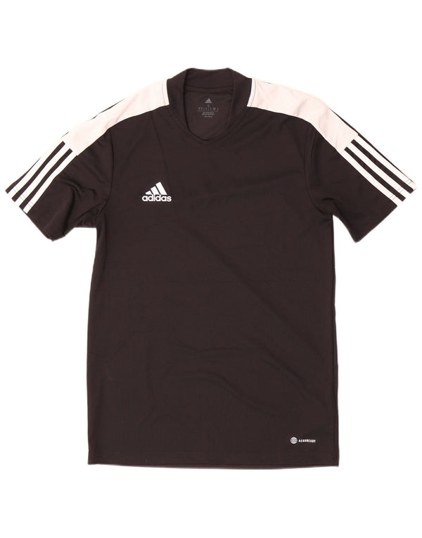 Tricou pentru bărbați Adidas Aeroready Top mic, negru, poliester color bloc
