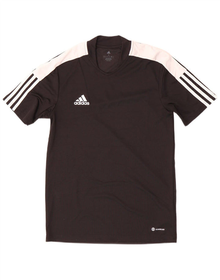 Tricou pentru bărbați Adidas Aeroready Top mic, negru, poliester color bloc