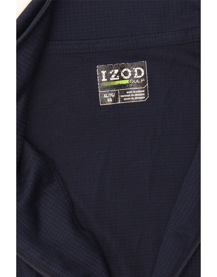 IZOD Mens Zip Neck Pullover Tracksuit Top XL Navy Blue Vintage Izod and Second-Hand Izod from Messina Hembry 