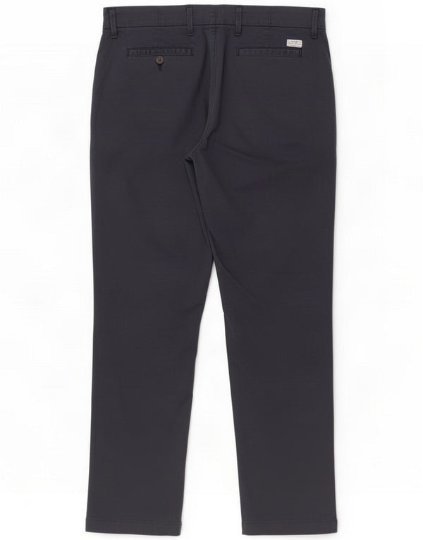 Gant Pantaloni Chino Drepți pentru Femei UK 16 Large W32 L26 Bleumarin Bumbac