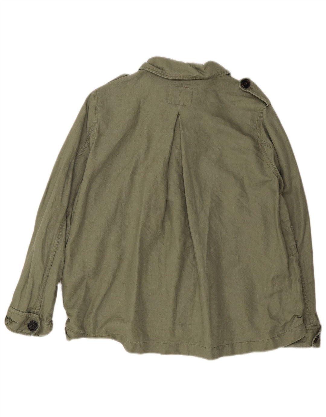 Jachetă militară supradimensionată pentru femei Fat Face UK 8 Small Green Linen